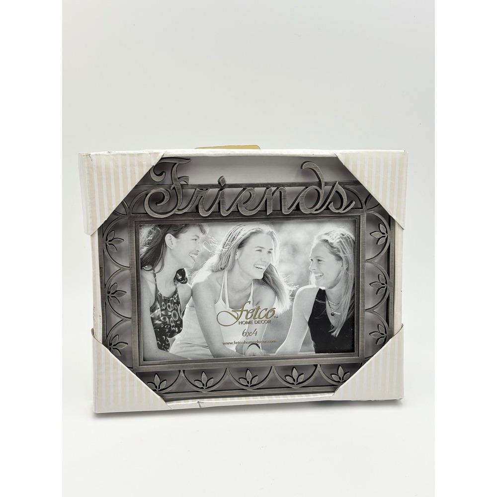 Fetco Home Decor Friends Picture Frame Pewter‎ Metal 6x4 Vintage 2005 751264